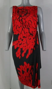Liz Jordan: Black & Red Stretch Pencil Dress Office/Party-Size M - Picture 1 of 5