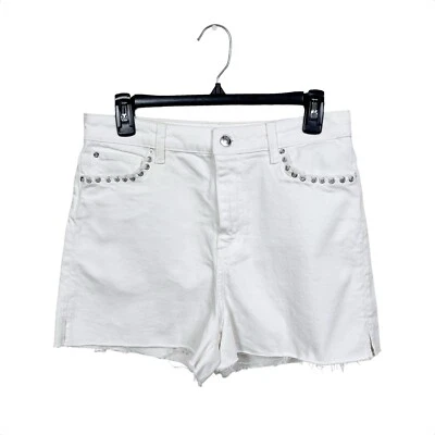 Pantalones Cortos GUESS Para Mujer Talla 30 Blanco Tiro Alto Claudia Corte Denim Jean Verano Foto 1 de 4