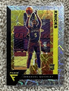 Immanuel Quickley 2020-21 Panini Flux SILVER LASER PRIZM Rookie RC #205 SP