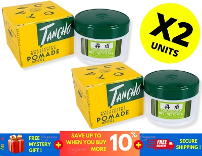 TANCHO Pomade Hair Dressing Cream Shine Styling Groom Pure Vegetable 60 G (X 2) - Image 1 of 4