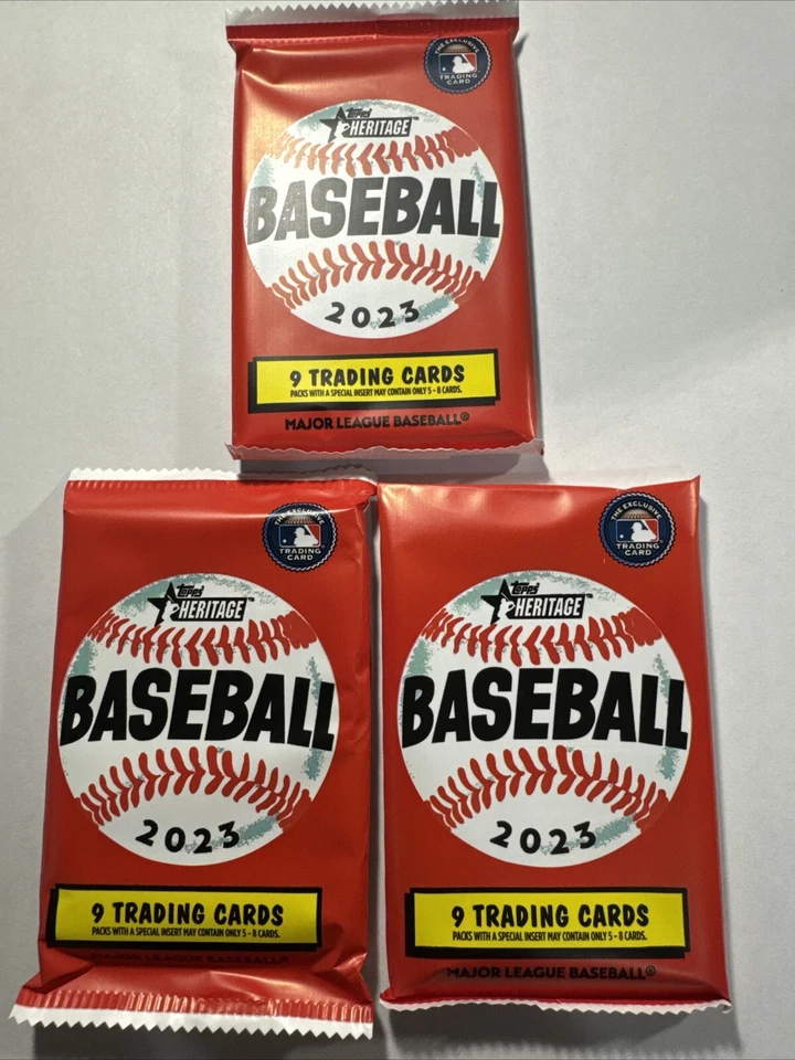 2023 Topps Heritage Baseball Factory Retail Pack From Box - 9 Cards