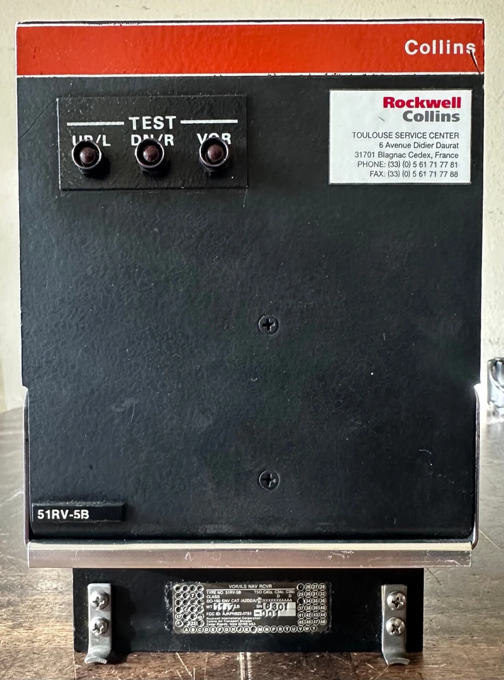 Receptor de radar de navegación de aeronaves Rockwell Collins 51RV-5B VOR/ILS Foto 1 de 4
