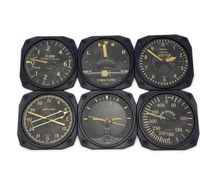 Trintec Menge 6 Vintage Stil 3" Flugzeug Flugzeug Instrument Untersetzer TRI-9045 - Bild 1 von 5