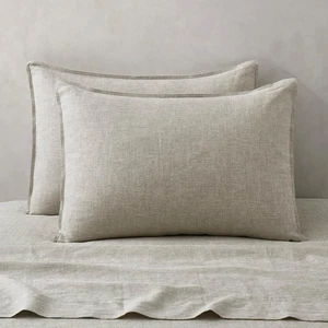 Federe in lino ATLINIA 100% set di 2, federa king size 20'' x 36', nuove - Foto 1 di 4
