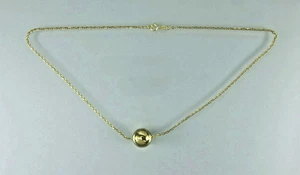 Anhänger Gold mit Kette 42 cm, Kugel-Anhänger Gold, Kettenanhänger als Kugel, - Bild 1 von 3