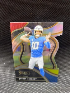 2023 Panini Select - Club Level Justin Herbert #248 Red & Yellow Prizm Die-Cut - Picture 1 of 2