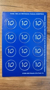 1999 2000 Pokemon WOTC Neo Rocket Damage Counter Marker Sheet Theme Deck New - Picture 1 of 2