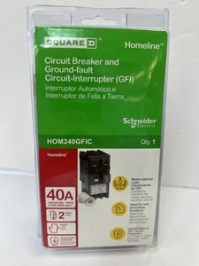 Interruttore Square D HOM240GFIC 40 Amp 2 poli GFCI e interruzione guasto a terra - Foto 1 di 1