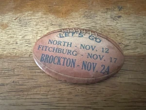 Fitchburg high school Brockton high school Massachusetts football pin 1940 - Picture 1 of 2