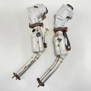 16-24 Infiniti Q50 Q60 Red Sport Converter Exhaust Manifold Down Pipe Pair OEM - Picture 1 of 16