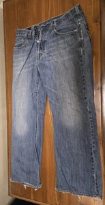 Abercrombie Fitch 1892 Jeans Herren Größe 32R Größe Blau Chugger Boot Button Fly  - Bild 1 von 4