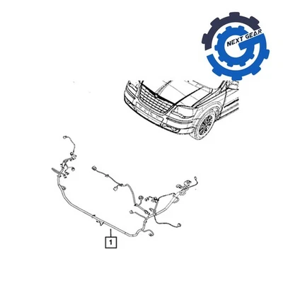 Arnés de cableado de faros OEM MOPAR 2014 TOWN & COUNTRY GRAND CARAVAN 68210616AB Foto 1 de 4
