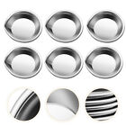  6 Pcs Stainless Steel Pour Mouth Palette Child Drawing Pad for Kids