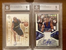 (2) 2000-01 Courtney Alexander RC Lot SP Authentic SPX Auto BGS 9