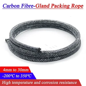 Carbon Fibre Gland Packing Braided Rope Seal Pump & Valve Square 4mm to 30mm - Picture 1 of 7