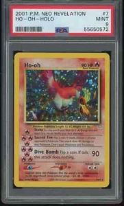 PSA 9 Ho-Oh Double Holo Error Holo Rare Neo Revelation 7 2001 Pokemon MINT - Picture 1 of 2