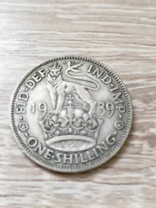 More details for 1939 silver george vi shilling. good condition.