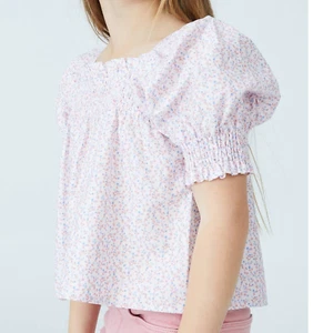 Cotton On Luna Smocked Puff Sleeve A Line Floral Print Kids Girls 5 Shirt Blouse - Picture 1 of 7