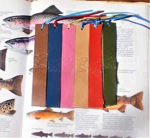 HAND MADE LEAPING TROUT BOOKMARK in your choice of 6 colors to pick from - Picture 1 of 7