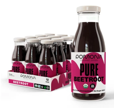 Pomona Organic Cold-Pressed Beet Juice, 8.4oz Bottles, 12-Pack, No Sugar - Image 1 of 4