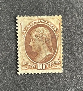mystamps US #161, 10 cent Jefferson, 1873, used, F - Picture 1 of 2