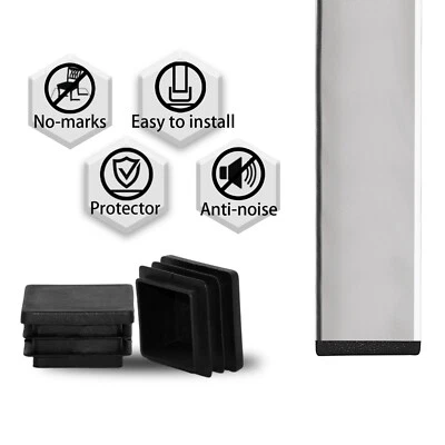 Flyshop 24 PCS Square Non-Scratch Plastic Tube Inserts Plugs End Caps - Image 1 of 4