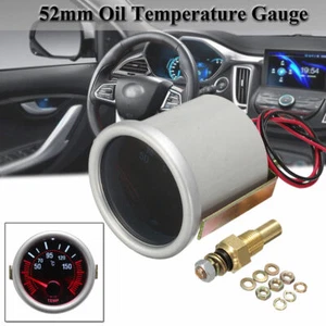 Car Auto 2" 52mm Universal Digital LED Pointer Oil Temp Temperature Gauge Meter - Picture 1 of 8