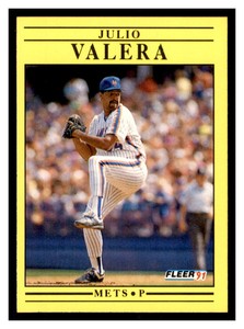 1991 Fleer #164 JULIO VALERA New York Mets