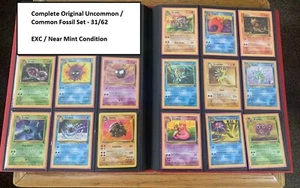 Complete Uncommon / Common Fossil Set - 31/62 - Pokemon Cards - EXC / Near Mint - Picture 1 of 2