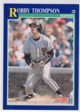 Robby Thompson 1991 Score Baseball Base Common #26 San Francisco Giants