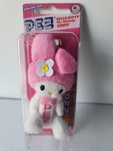 Dispensador de caramelos y clip de peluche Pink Bunny PEZ llavero Hello Kitty My Melody nuevo en paquete - Imagen 1 de 6