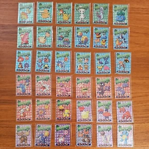 Pokemon Pocket Monster Japanese Vending Holo Sticker Cards 36 Double Sided - Picture 1 of 24