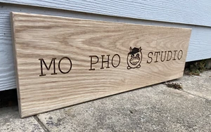 Personalised Plaque Solid Oak House Sign Garden Sign Door Number Home Decor - Picture 1 of 3