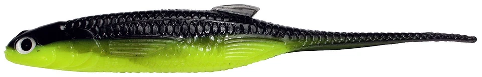 ✅ Castaic Jerky J 3 in Chartreuse Black, 8.75 cm, 10 Stück pro Pack, Softbait ✅ - Bild 1 von 1