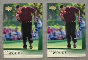Tiger Woods Rookie Stanford 2001 Upper Deck RC Golf (2) Card Lot Card #1 - Bild 1 von 2