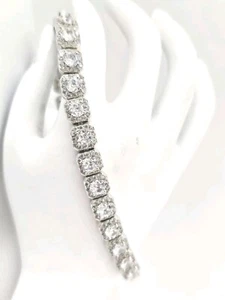 Imperium SIGNED Clustered Tennis Bracelet 9" Long Men's Iced Out 8mm Wide HipHop - Picture 1 of 8