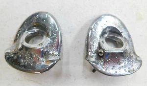 1957 chevy windshield wiper escutcheons right & left belair 210 150 wagon #4 - Picture 1 of 4