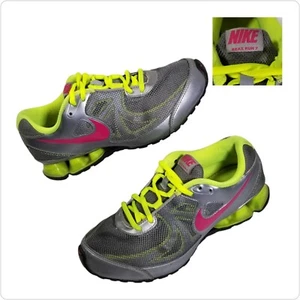 Nike REAX RUN 7 Womens Size 6 Grey Lime Lace Up Running Sneaker Shoes 525755-001 - Picture 1 of 12