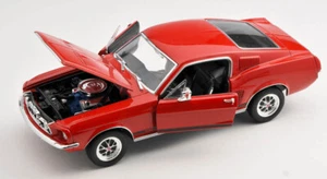 ENVÍO RÁPIDO Ford Mustang GT 1967 rojo / rojo Welly modelo coche 1:24 NUEVO EMBALAJE ORIGINAL CAJA - Imagen 1 de 1