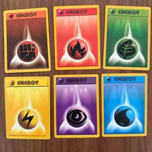 Pokemon Energy Set 97-102/102 Base Set Unlimited WOTC! All 6 Energies! LP - Picture 1 of 2