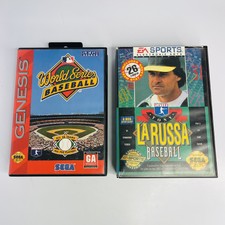 Tony La Russa & World Series Baseball (Sega Genesis LOT) Complete CIB Inserts 