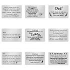 Father s Day Wallet Insert Card Stainless Steel To My Dad Card Engraved Ornament