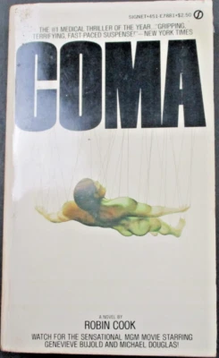 COMA by Robin Cook Signet Book 1st Printing 1977 Paperback PB Thriller #E7881 Foto 1 de 4