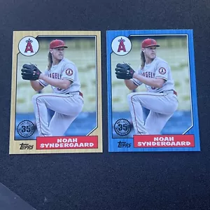 2022 Topps Series 2 Blue & Base Noah Syndergaard #87TB26 LOT OF 2 - Picture 1 of 3