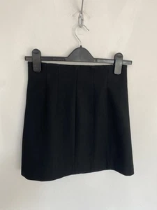 Zara Ladies Size XS Black Mini Skirt A-Line Career W24 - Picture 1 of 11