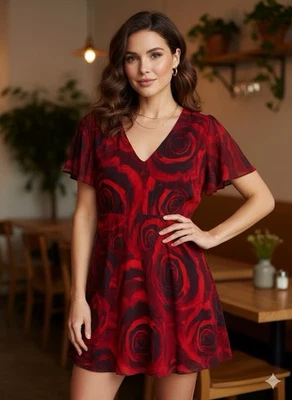 Vestido ALICE + Olivia Corwin Rosa Real Seda Talla L/XL Ajuste Formal Acampanado LEER Foto 1 de 4