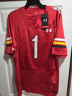 Camiseta de fútbol Under Armour Maryland Terrapins auténtica talla L nueva con etiquetas #1 $110 Foto 1 de 4