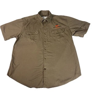 Camisa de Caza Barron Bush África Safaris Para Hombres Grande Marrón Algodón Informal S/S - Imagen 1 de 11