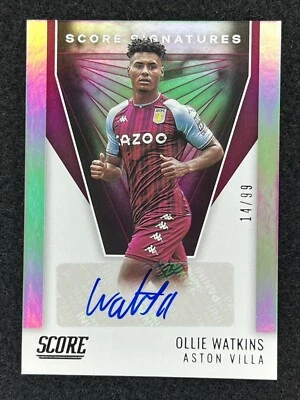 2021-22 Panini Score FIFA - Score Signatures #SS-OW Ollie Watkins 14/99 - Image 1 of 4