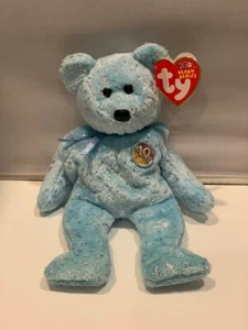 TY Beanie Baby - Sky Blue 10 “Decade” Year Anniversary Babies 2003 With Tag - Bild 1 von 3